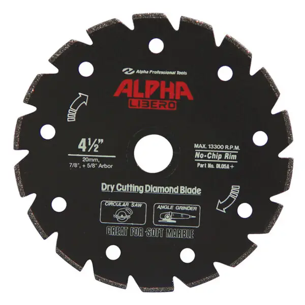 Alpha Libero Dry 5" Diamond Blades (SKU 13110)