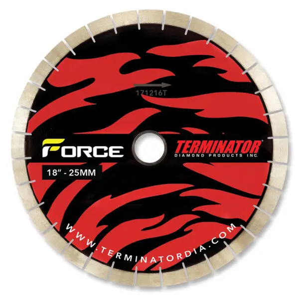 Terminator Force 18" Bridge Saw Blade-25mm seg (SKU 13494)