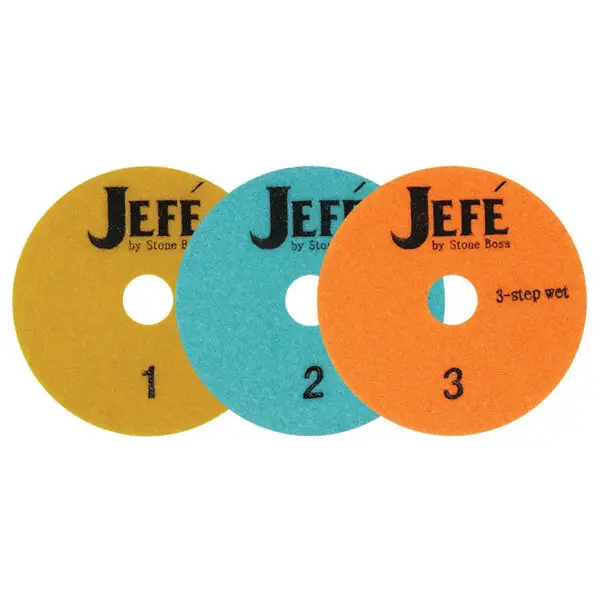 Jefe' 4" 3 Step Polishing Pads (WHITE RESIN)